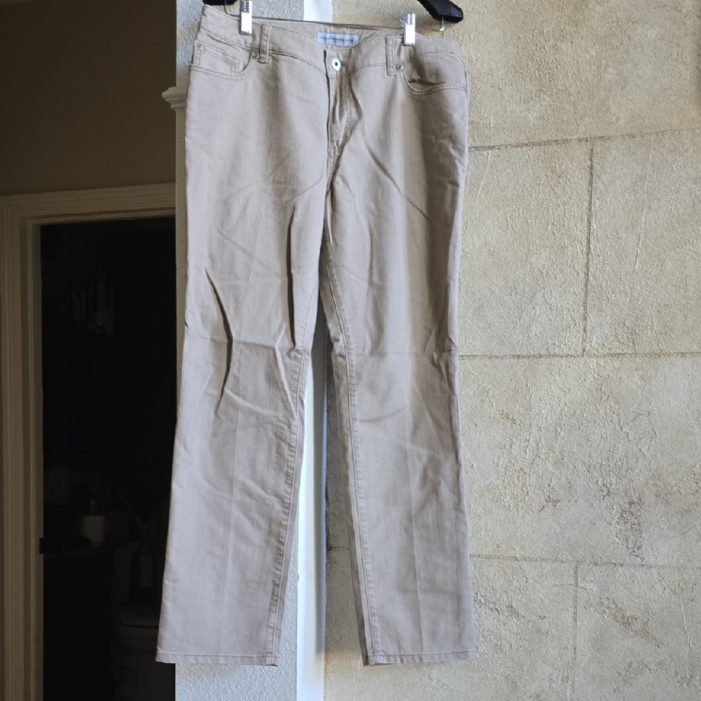 Chico's Straight Leg Tan Jeans